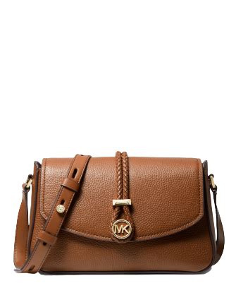 michael kors lea medium leather flap messenger bag|Michael Kors leather bags real.